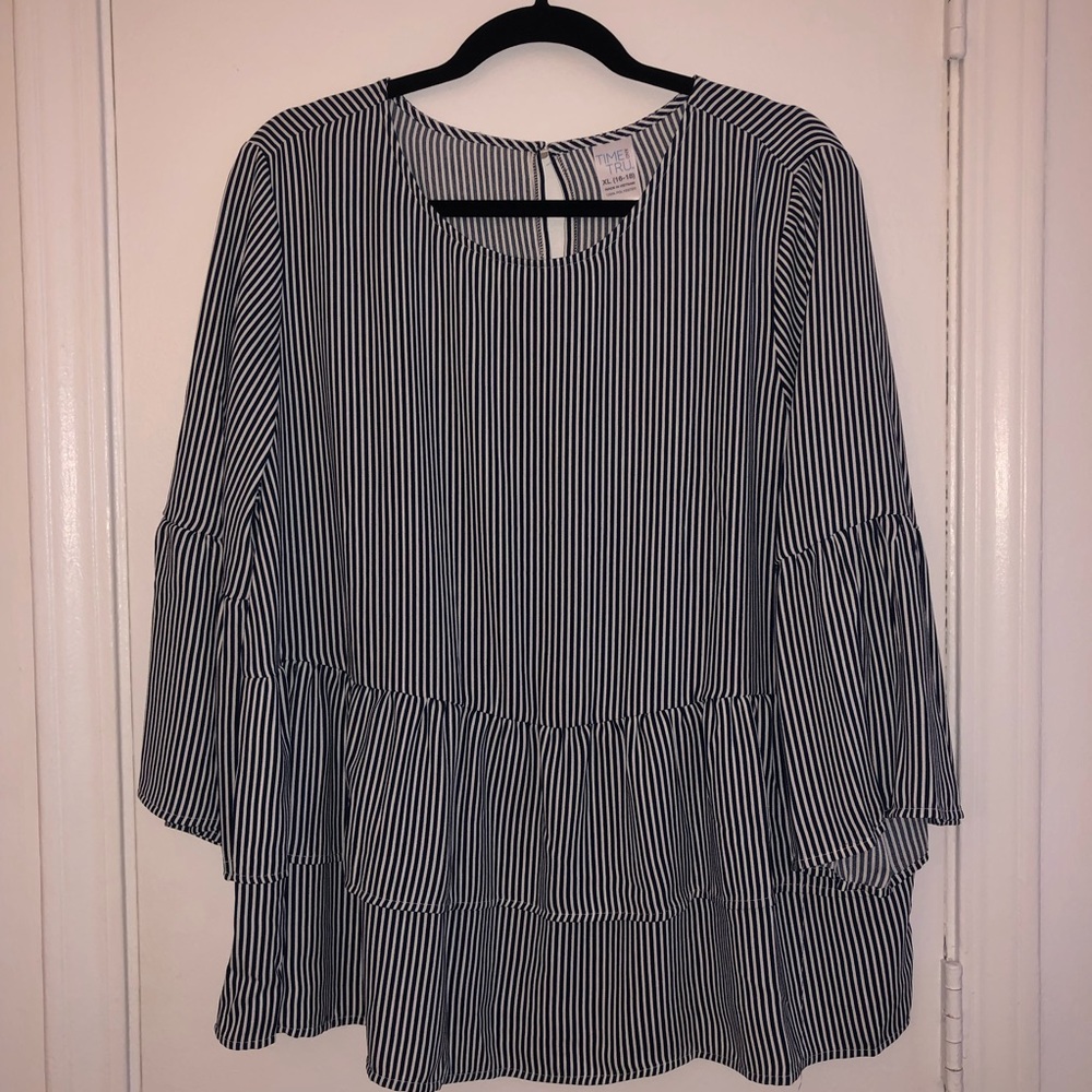 Navy pinstripe shirt